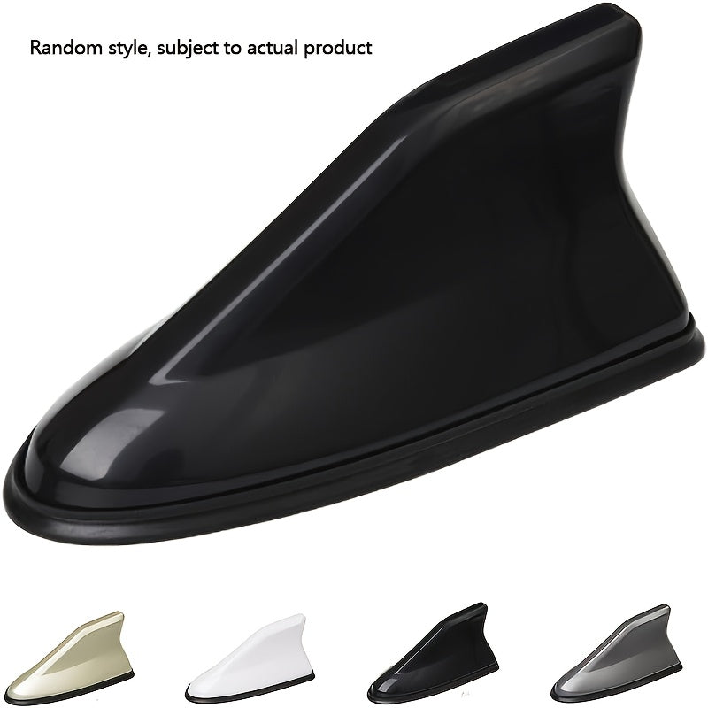 1pc Universal Shark Fin Car Antenna – with ABS Top Cover, Easy to Install, Radio Signal Antenna for Improving Vehicle Communication, Decorative Auto Accessory