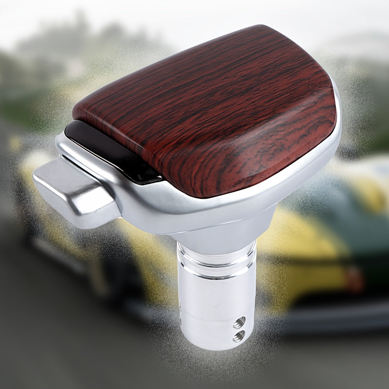 This Gear Shift Knob Features an Alloy Cover and Lever-Style Design, Paired with a PU Leather Shift Boot, Suitable for Most Automatic and Manual Transmission Vehicles