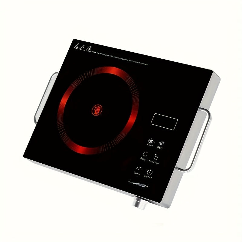 Electric Ceramic Cooktop, Induction Cooktop, Infrared Heating Plate, 2200W Portable Electric Cooking Appliance with Adjustable Temperature Settings, Dual Control Options