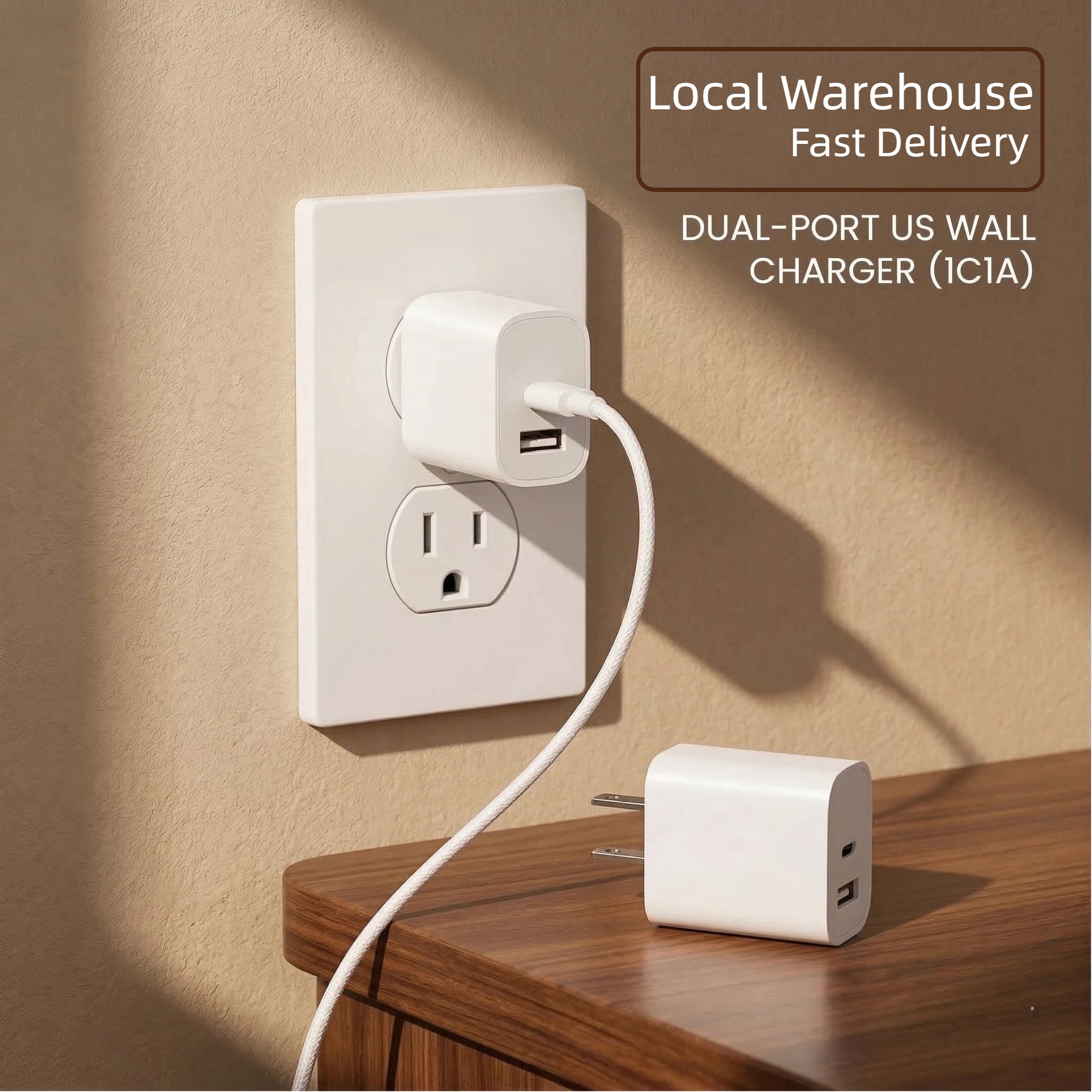 Power Adapter 2pcs Charger Dual-Port Safe Charging White USB Charging Head Type-A + Type-C Compatible with Most Phones 10W Suitable for Older Model Devices Value Pack Ideal for Daily Household Use Multiple Pack Options Available