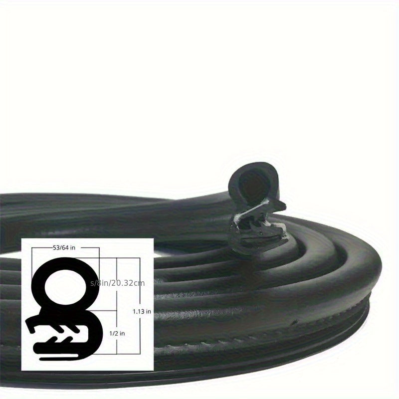 157.48 Inch Car Door Rubber Seal Strip with Side Light, Suitable for Car, Truck, RV Sealing Kit