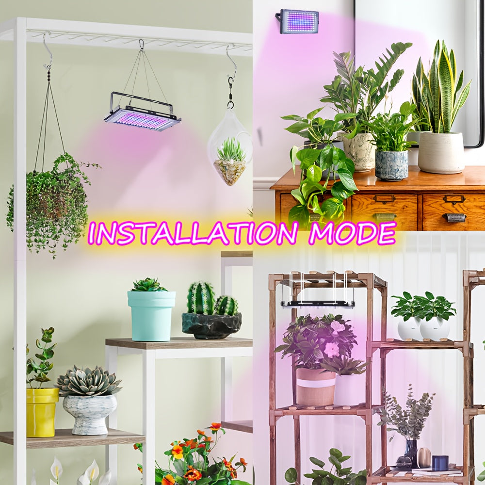 Available in 1/2/3-Pack, Equipped with 144 LED Beads, Full Spectrum Light for Plant Growth, 5V USB Plug, Hanging Grow Light with On/Off Switch, Ideal for Indoor Plants at Growth and Flowering Stages