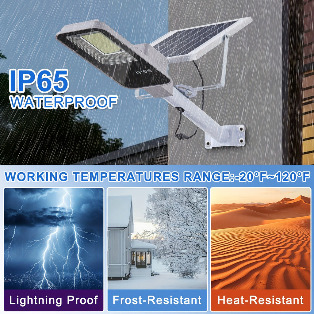 1/2/4pcs Solar LED Street Light, with Remote Control, 1926 LEDs, 6000mAh Solar Powered, 6500K Auto On/Off Sensor, Detachable Panel and Easy to Install for Garden, Pathway, Garage, Yard, Outdoor Light Solar Powered, Outdoor Wall Light