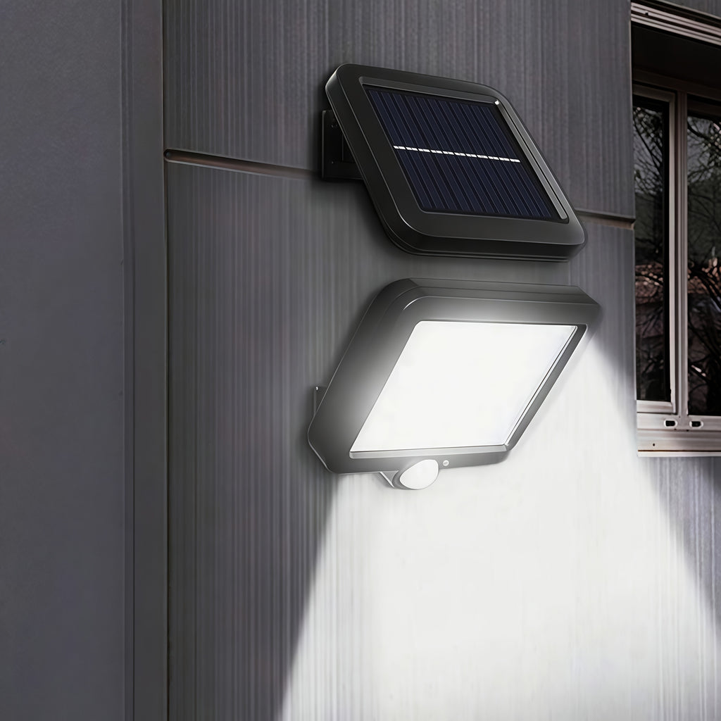1 Pack Outdoor Solar Light, Outdoor Street Light, Fast Charging Solar Motion Deck Light, with 122 High-Brightness LEDs, with Remote Control, Perfect for Courtyard, Garden, Commercial Streets and Area Lighting