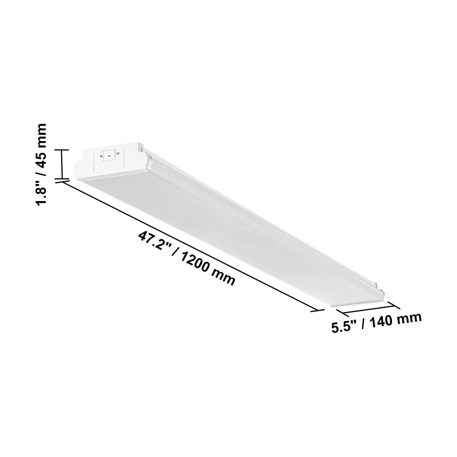 VEVOR 4/8 ft LED wrap light, 50W, 5500LM recessed LED shop light, 4-pack 6500K daylight LED kitchen ceiling light fixture, suitable for garage, office, laundry room fluorescent light replacement, FCC certified