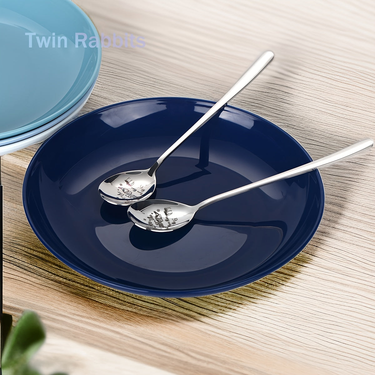 1 Pack of 4-Piece Unbreakable 9-Inch Plastic Plates, Microwave & Dishwasher Safe, Dinner Plate Set for Home, RV, Parties (Blue Series)