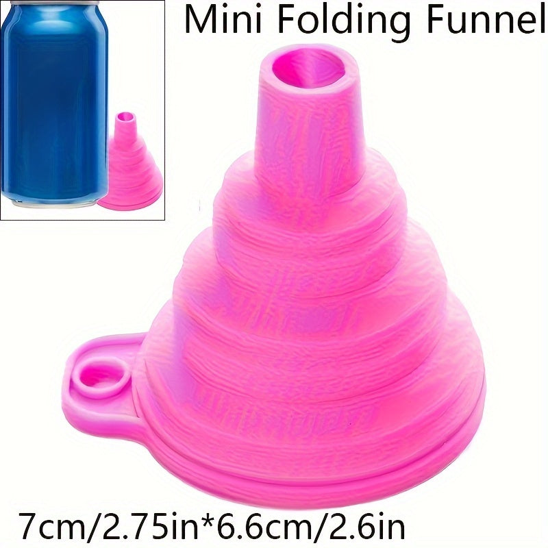 1PC Funnel Collapsible Multifunctional Portable Mini Kitchen Telescopic Funnel, Household Liquid Dispensing Tool Kitchen Gadget