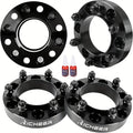 1.25-Inch 6×5.5" Wheel Spacers for Tacoma, Tundra, 4Runner & FJ Cruiser – Includes 4 Forged M12×1.5 Studs & 106mm Hub Bore – Black Gloss Anodized Finish