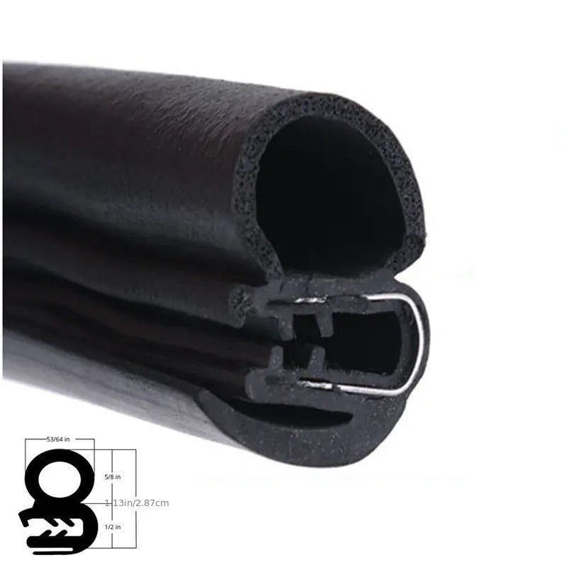 157.48 Inch Car Door Rubber Seal Strip with Side Light, Suitable for Car, Truck, RV Sealing Kit