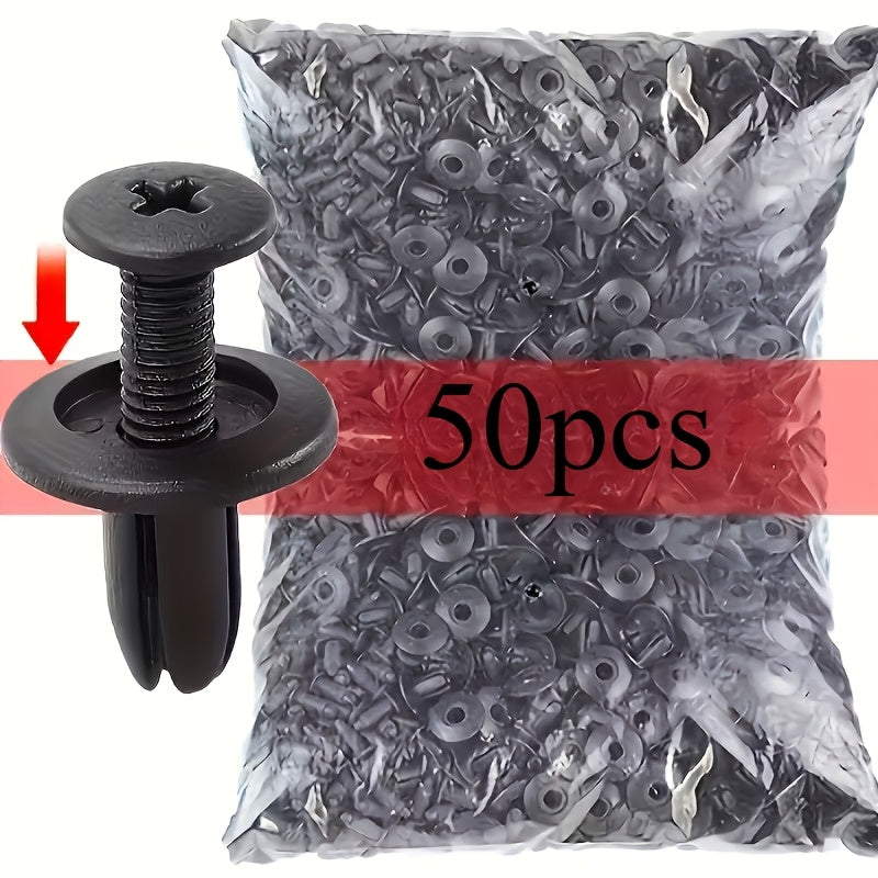 Automotive Fastener Clips – Fender Rivet Retainers, Bumper Trim Accessories, Durable Plastic Push-Type Expansion Rivets. Compatible with Ford Focus, Kia, Nissan, Big Ben & Most Vehicles, Auto Repair Parts