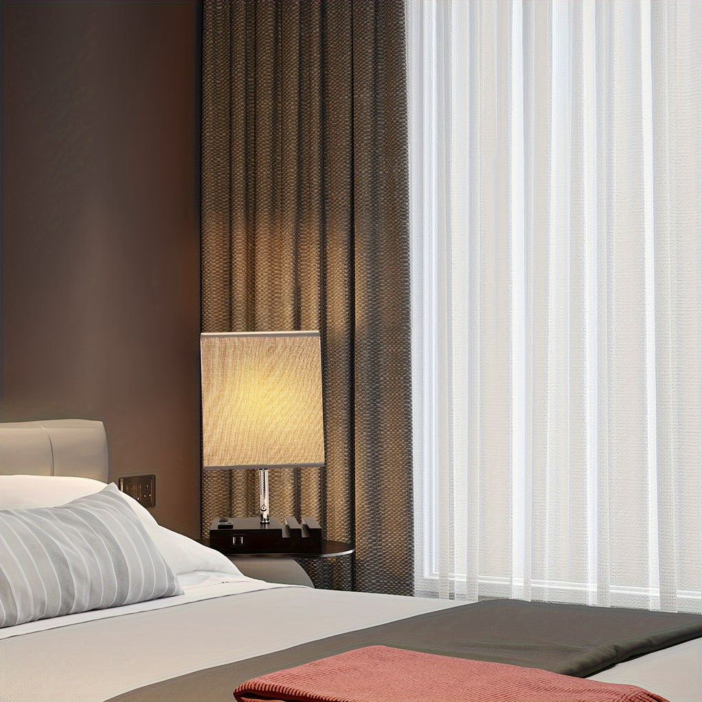 Large fabric table lamp, US standard, dual USB with AC 3-pin and 2-pin plug, with phone stand, with 3-color bulb