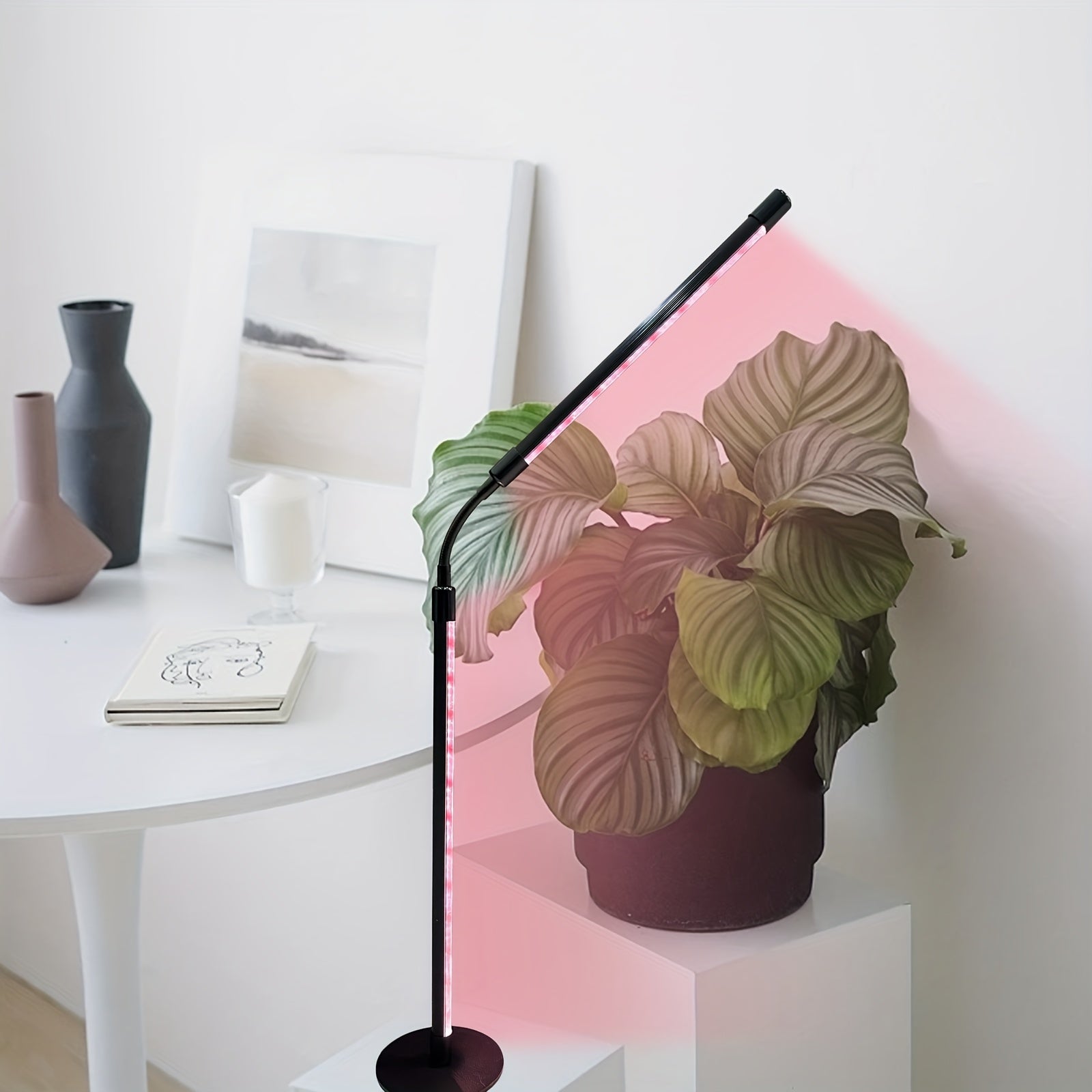 1/2-Pack Full Spectrum Plant Grow Light, Ultra-Thin LED Grow Light Strip, 3/9/12H Auto On-Off Timer, 3 Lighting Modes, Ideal for Indoor Plant Growth