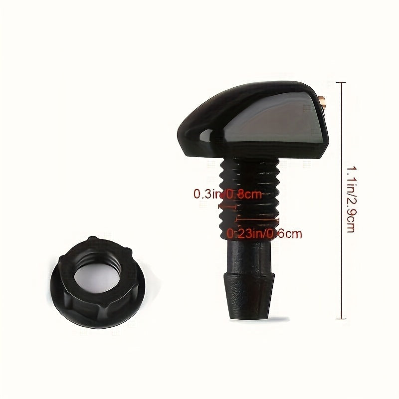 2-Pack Car Windshield Washer Nozzle - Durable Nylon Material, Fits Most Car Models, Upgraded Version, Wiper System