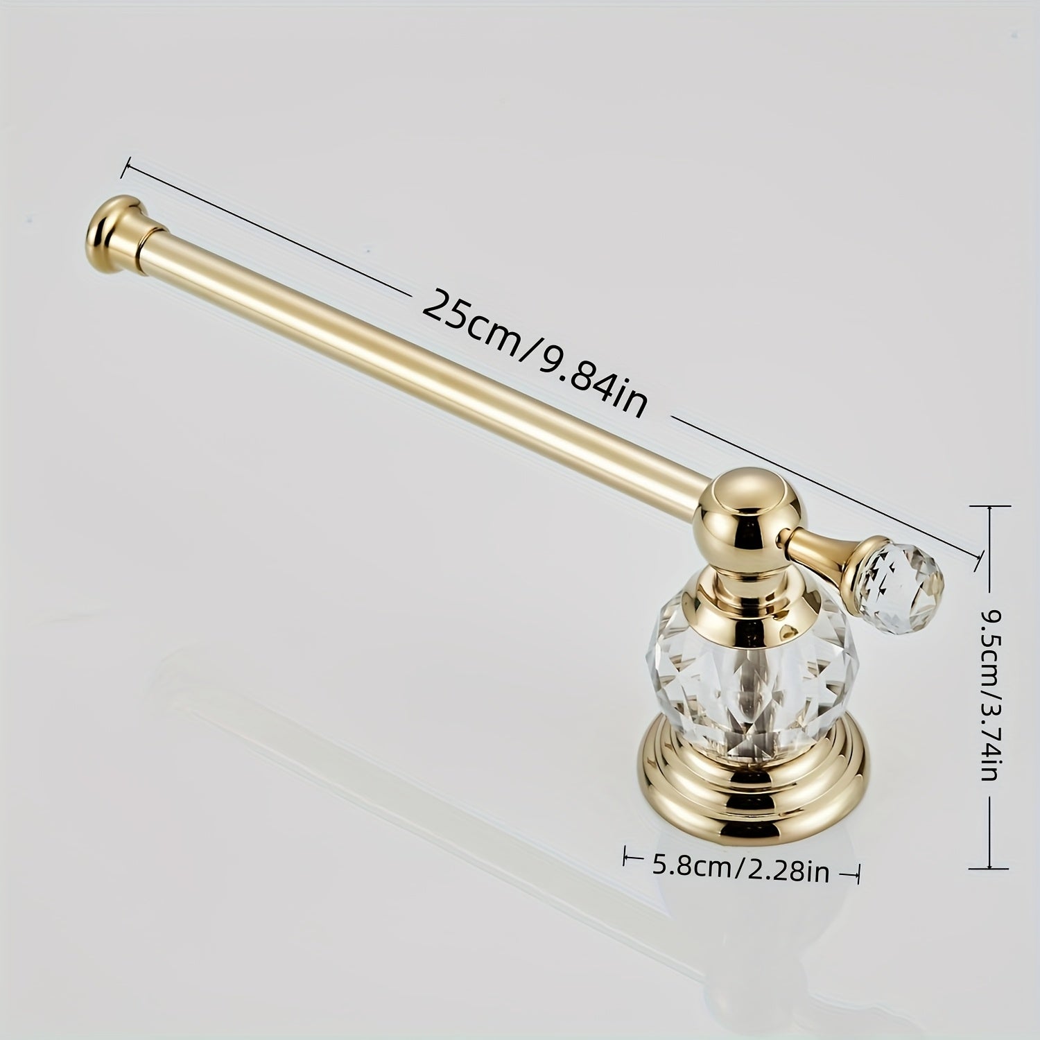 1pc Crystal Toilet Paper Holder & Stainless Steel Towel Rack - Wall Mount Tissue Holder, Creative Wall Décor Shelf, Luxury Bathroom Accessory, Easy Install for Bathroom, Bedroom & Living Room