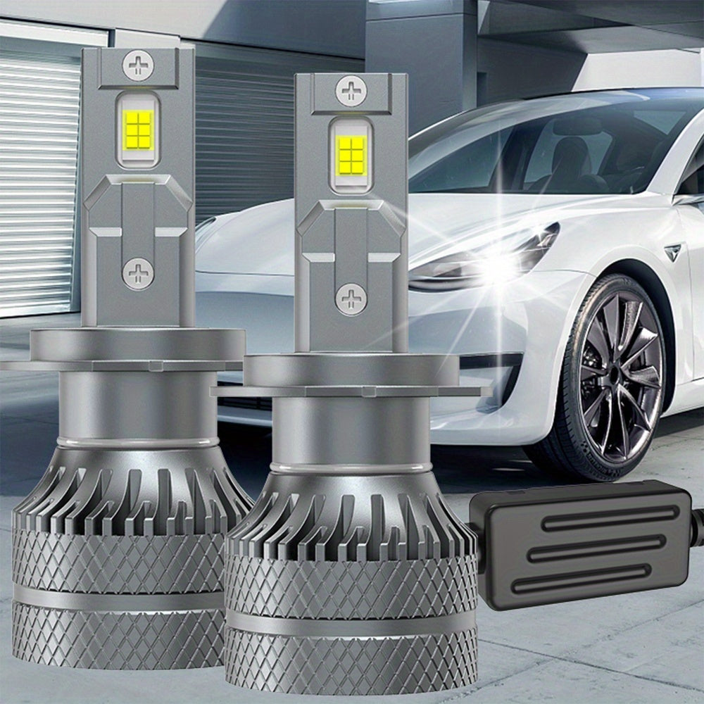 2-Pack Car LED Headlight Bulbs H8/H9/H11/H16-C015 H4/9005/H1/H4/9003/HB2/9012/9006/H1, 6500K 30000 Lumens 3570 CSP Chip 800% Brightness Easy Installation Super Bright CSP Chip High