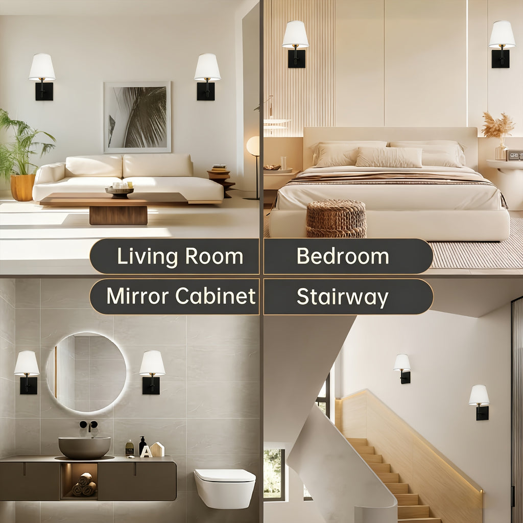 Wall-mounted battery-powered wall light, black rechargeable wall light, with 4000mAh dimmable bulb and remote control, adhesive wall light, 3 color temperatures optional, supports remote and touch control