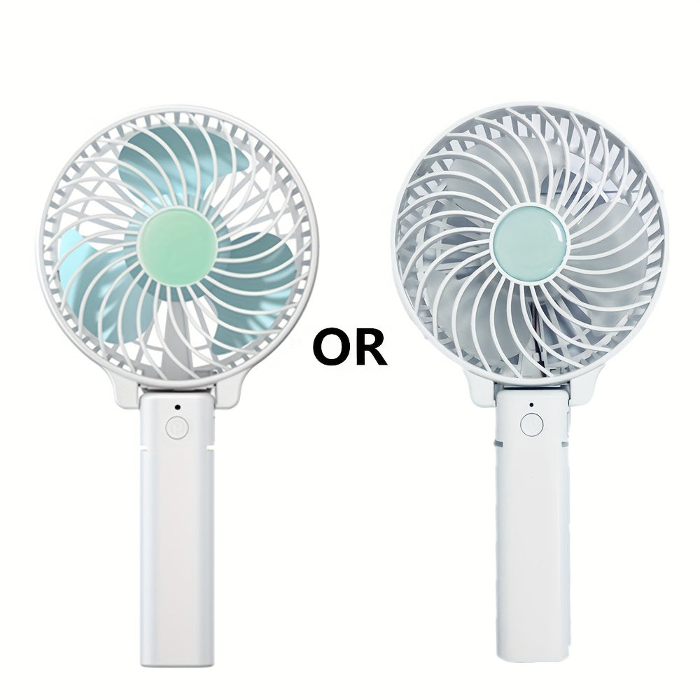 Stylish Minimalist Handheld Fan, Foldable Portable Mini Fan, USB Rechargeable Desktop Fan with 3 Wind Speed Modes