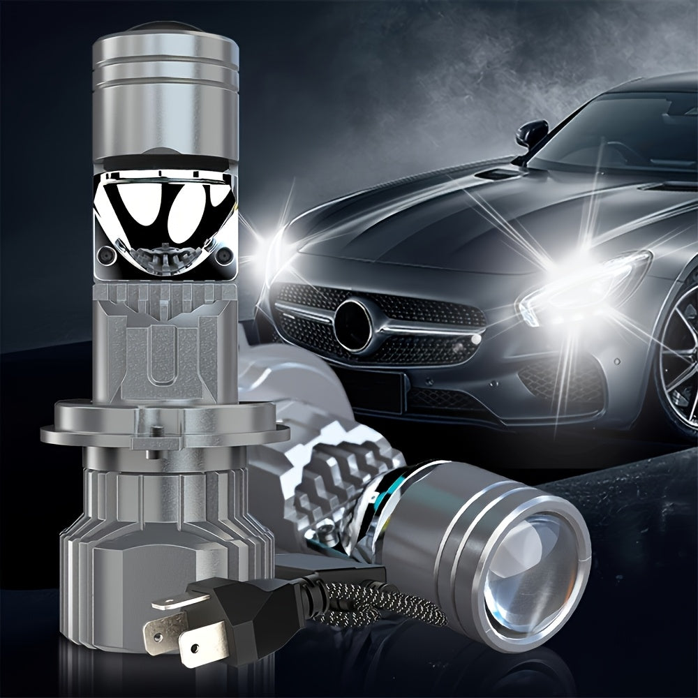 2-Pack H4 Truck Headlights, LED Bulbs with CANbus, High/Low Beam Integrated, Daytime Running Light, 3570 CSP Chip, Error-Free CANbus, H4 Socket, 360° Beam Angle, Easy Installation, for Motor Vehicles