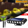 1 Warm/White Light Outdoor Solar Simulation Security Light, Garden Security Light, Garage Lighting, 1200mAh, Square Security Light, Dusk-to-Dawn with Motion Sensor, Perfect for Courtyard Garden Street Lighting