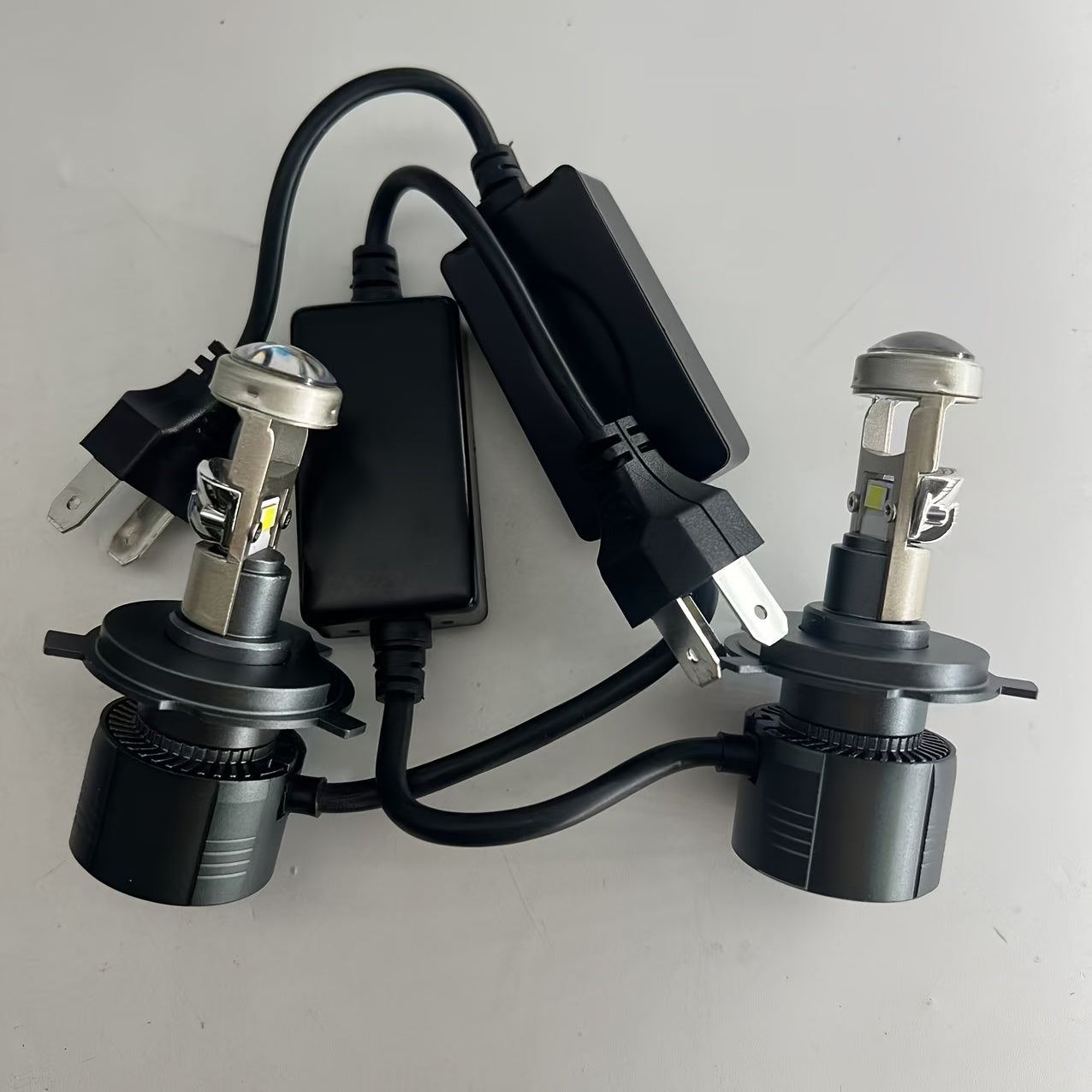 2-Pack H7 H4 H11 LED Projector Lens Headlight Kit, Compatible with H8 9005 9006 HB3 HB4 Car Bulbs, 6000K Canbus Turbo High Power Mini Car/Motorcycle Light, for Fog Light, Battery Not Included