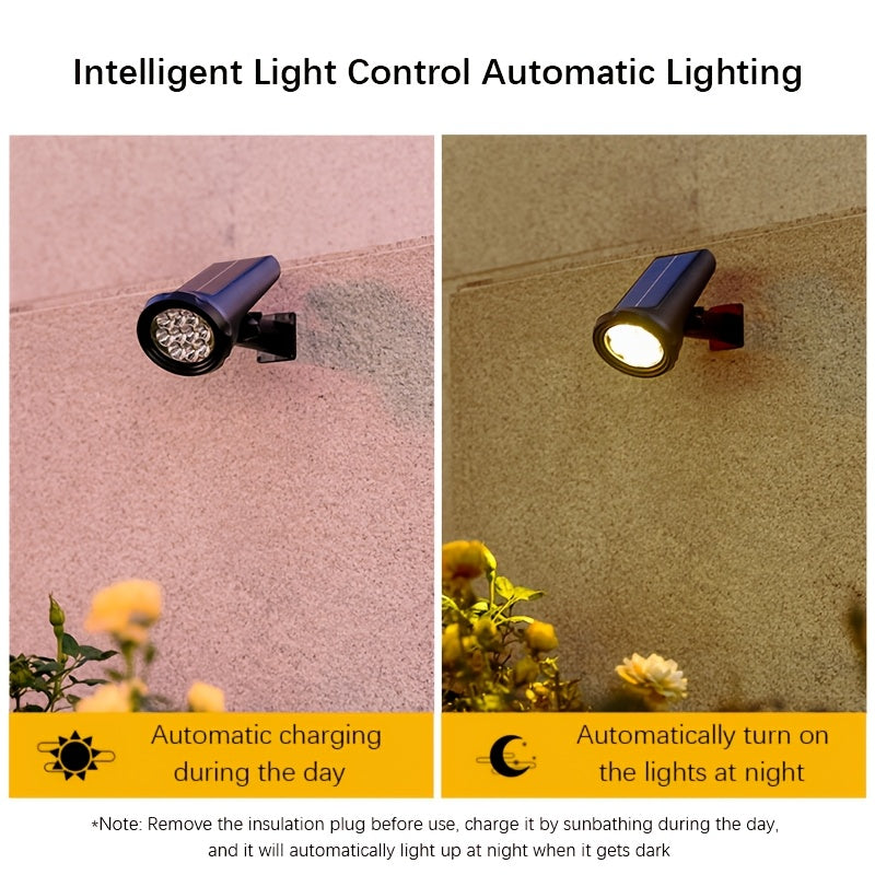 Solar lawn light, super bright recessed courtyard light, dimmable home garden landscape lighting lamp
