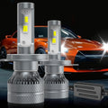 2-Pack H7 H4/9003/HB2 LED Headlights 29800 Lumens 220W High Power H11 H9 H8 CANBUS Error-Free 3570 CSP Chip 9005/HB3 9006/HB4 H1 9012/HIR2 Turbo Car Bulbs Aluminum Housing No Battery Included Model QY033