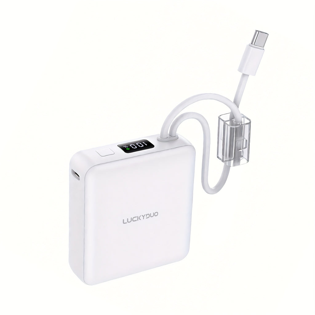 No Cables Needed, Fast Charging Anytime! 10000mAh Mini Power Bank, 22.5W High Power, Built-in Cables Compatible with Apple And Android Portable Charger (local Warehouse)