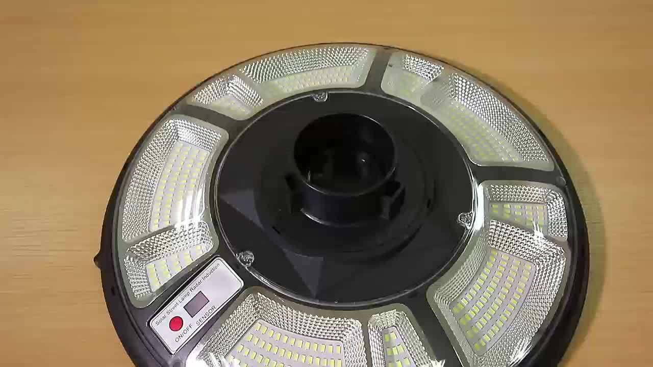 1PC 370 High-Brightness LED Beads Garden Light, Energy Saving, Easy Installation, Multiple Installation Methods, Solar Courtyard Light, Remote Control Street Light, 7200mAh Long-Lasting Courtyard Emergency Light, Round UFO Light Appearance