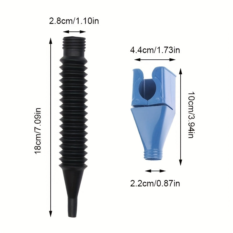 Portable Foldable & Extendable Oil Funnel with Quick Connect Nozzle – Durable ABS Material, Hands-Free Pouring for Cars, Trucks, Motorcycles – Cross-Border Compatible, Auto Oil Change Accessory, Square Mouth Design, Sturdy Construction