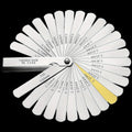 32-Blade Stainless Steel Feeler Gauge Set – Precision Instrument Calibration Gap Gauge, Automotive Valve Feeler Gauge Kit