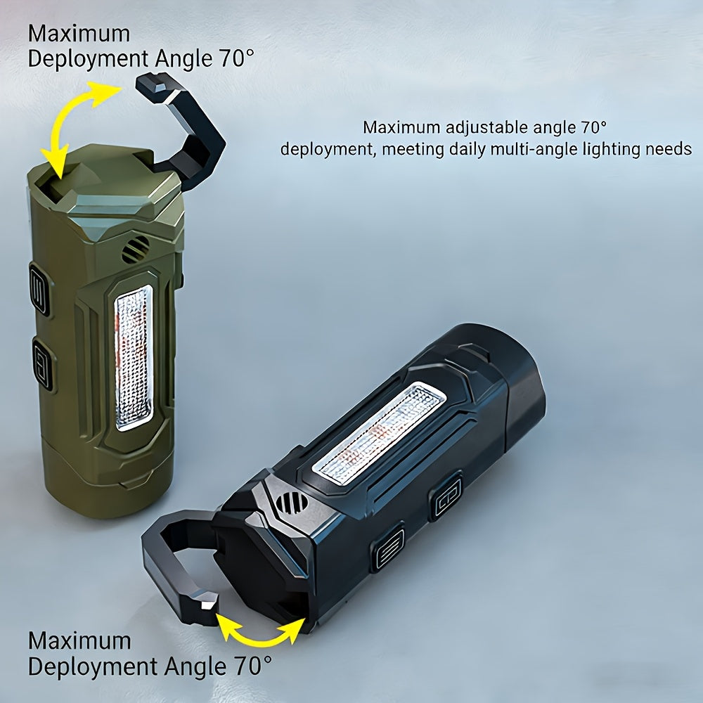 Multifunctional Rechargeable Flashlight, High Brightness & Telescopic Zoom, Ultra Long Battery Life Outdoor Flashlight, Work Light & Repair Light, Suitable for Home, Camping, Maintenance and Emergency