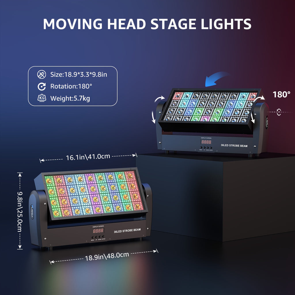 220W LED Wall Light Wash Light Flash Beam Stage Light Wall Light Bar Effect Spotlight Stage Light Moving Head Disco Party DJ Effect Light