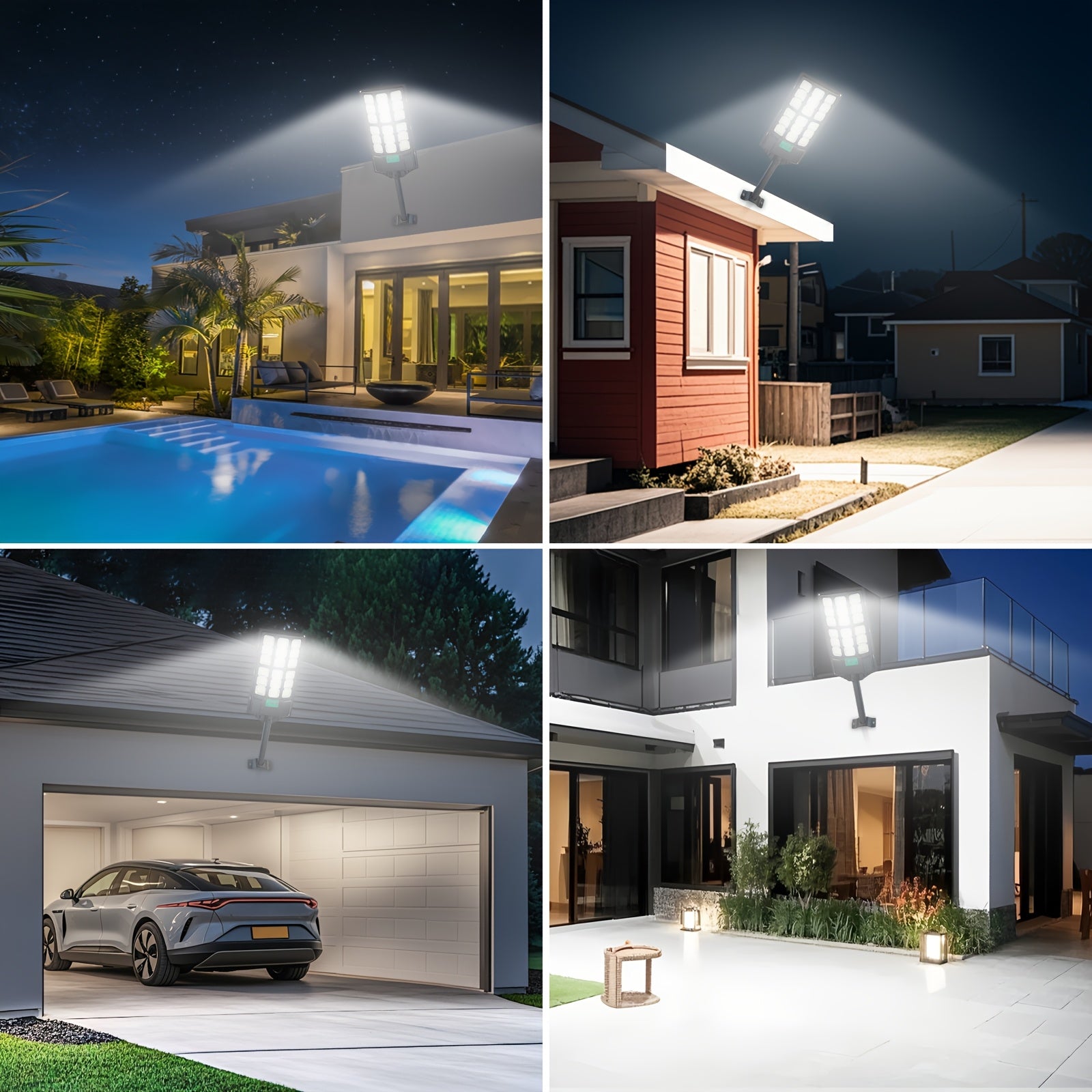 Super Bright LED Solar Street Light, Outdoor Waterproof Parking Lot Light, Garden Solar Lighting (Dusk to Dawn), Wide Angle Motion Sensor and Remote Control, Perfect for Garden, Patio and Road Lighting