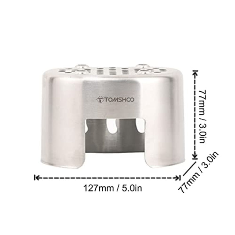 Military Canteen Cup Holder, Stainless Steel Wood Stove for Outdoor Camping, Hiking, Picnic, BBQ Stove Stand