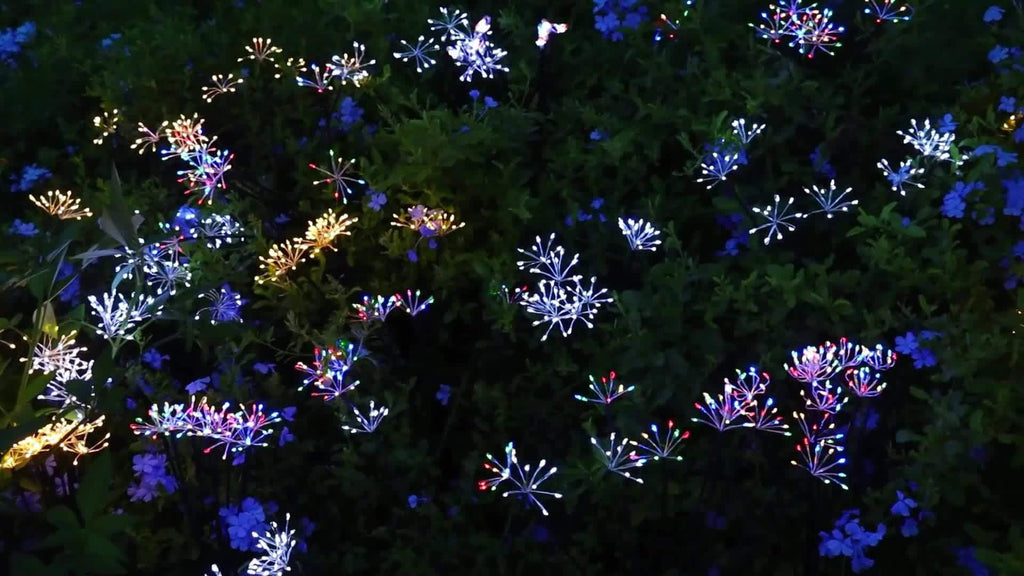 4-Pack Solar Garden Light Outdoor LED, Flickering Solar Fireworks Light, 2 Modes, Solar-Powered Decorative Swaying Light, Suitable for Courtyard, Walkway, Patio, Flower Bed, Camping, Party, Christmas Gift Decoration