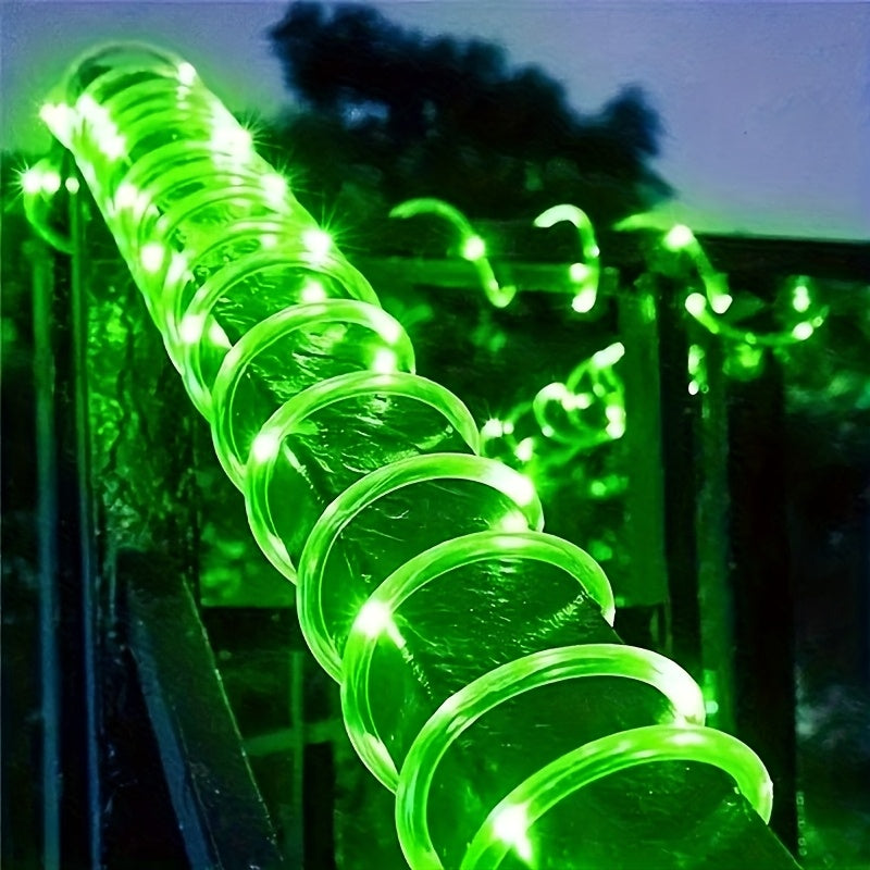 1 件户外太阳能灯管，22/39/72 英尺 50/100/200 LED 灯串，8 种模式花园绳灯装饰婚礼圣诞节万圣节复活节感恩节，露台门廊游泳池圣诞树，派对户外装饰灯，持久续航防风防雨