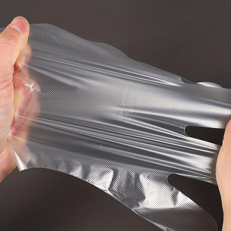 100Pcs Disposable Plastic Gloves, Ideal for Cooking, Food Prep, Kitchen Use, BBQ, Cleaning, Restaurant Service and Craft Making