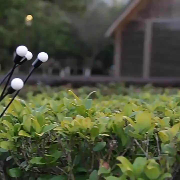 Solar Firefly Light, Equipped with Ten LED Beads, Wind-Driven Lawn Light, Courtyard Garden Ground Insert Light, Ambient Camping Light