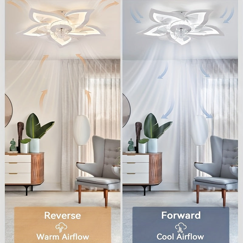 Ceiling Fan Light with Remote Control, 6-Speed 3-Color Dimmable, Black Low Profile Flush Mount Ceiling Fan, Perfect for Kitchen Bedroom Living Room