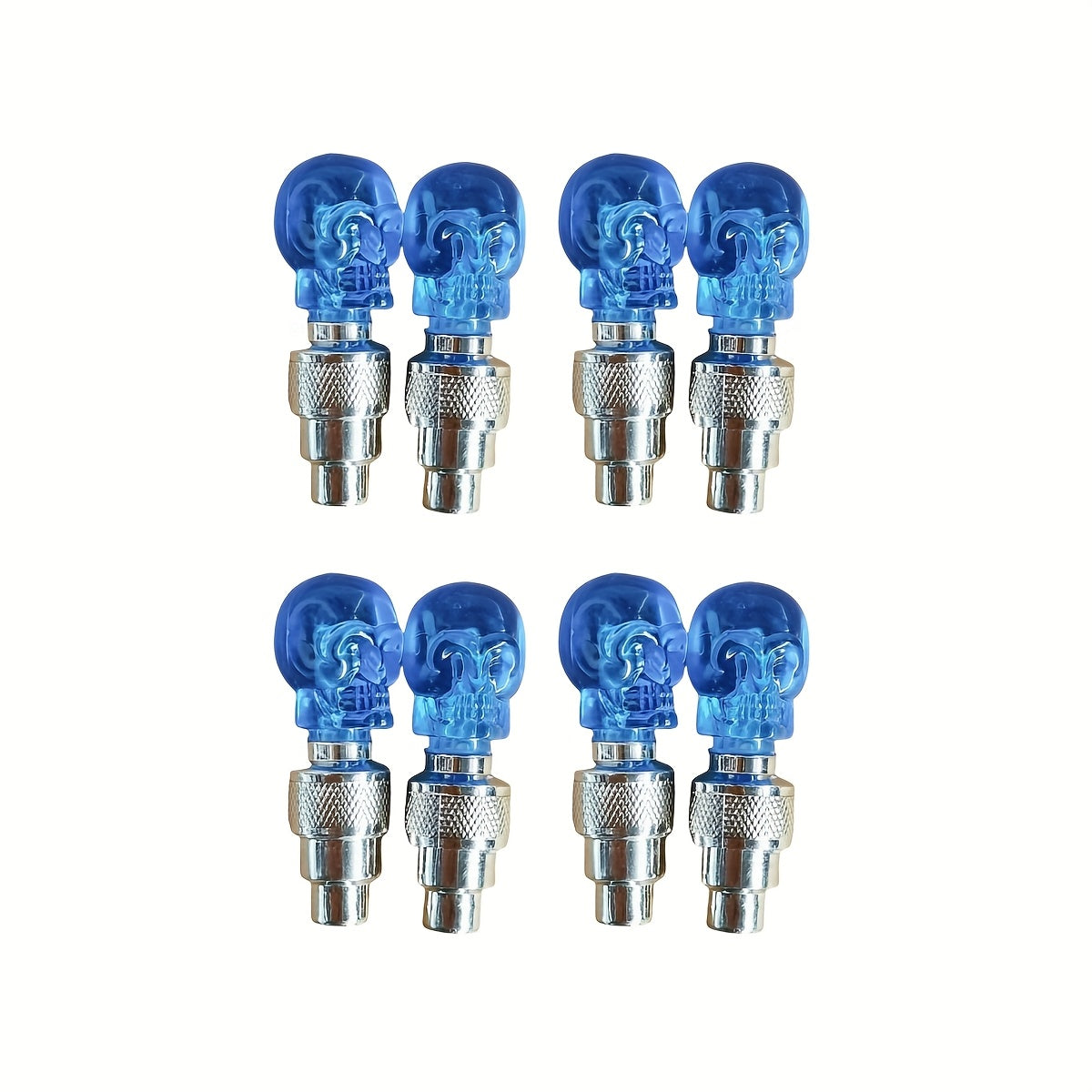 Kubidupi 4/8/16pcs Car Wheel Valve Stem Galloping Horse Light Fire Wheel Breathing Light Motorcycle Tire Valve Explosion-Proof, Sunproof & Waterproof, Red & Blue