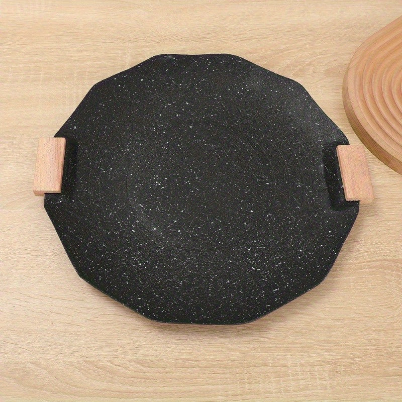 Garden BBQ Grill, Outdoor Camping Pot, Hexagonal Diamond-Shaped Cassette Grill, Medical Stone Non-Stick BBQ Grate, Grill, Frying Pan, Open Flame Stove Compatible with Induction Cooktop