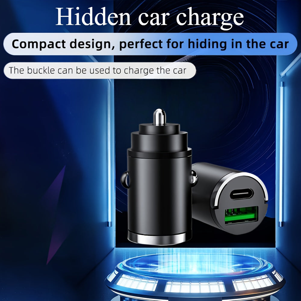 200-watt dual USB car charger, high-power fast-charging adapter, compatible with multiple protocols for iPhone, Huawei, and Xiaomi, both male and female adapters, universal fast-charging, operating voltage 36 volts, no battery required, Travel