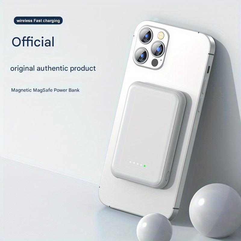5 Colour, Ultra-Thin Magnetic Power Bank, 10000mAh Battery Pack, 22.5 PD Fast Charging, 15W Wireless Charging, Magnetic Battery Pack for 17/16/15/14/13/12/Pro/Mini/Pro Max And Wired Charging for Android Phones