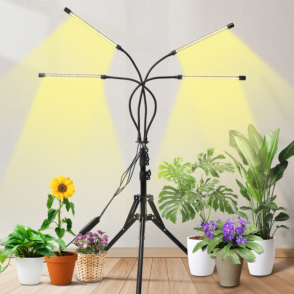 Multifunctional Indoor Grow Light, Sunlight Simulation with Timing and Dimming Functions, Height and Brightness Adjustable, Perfect for Indoor Succulents and Flowers, Boosting Plant Growth