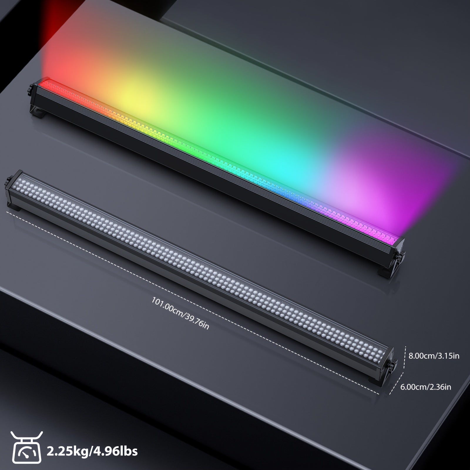 180W 252LED RGB Wall Light Bar | Aluminum Alloy Stage Light, Suitable for DJ Concerts, Parties, Weddings, Nightclubs, Dance Halls, Christmas | Operating Voltage 110V-130V