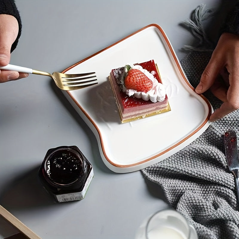 1/2 Pcs, Ceramic Breakfast Plate, Dessert & Bread Plate, Home Ceramic Steak Plate, Pasta Plate – Perfect for Steak, Bread, Pasta, Sushi