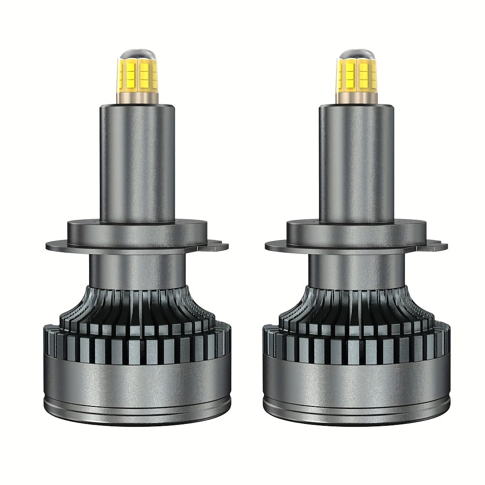 2Pcs H7 LED 360 H1 HB3 HB4 LED H11 H8 9006 9005 Car Headlight Bulbs, 12V 3D Chips, Low Beam, High/Low Beam, Day/Night Vision, Suitable for Most Cars, Trucks, SUVs, Motorcycles, Lighting Accessories, No Battery Needed