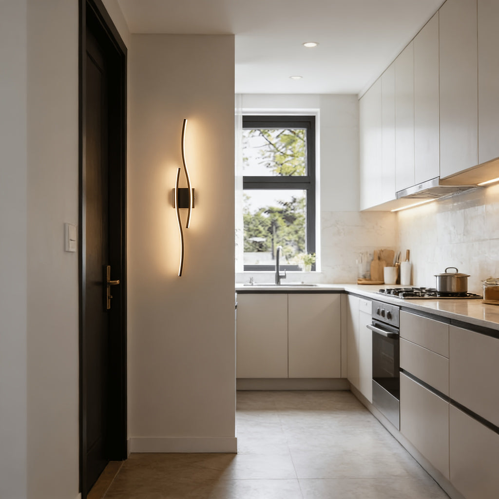 1PC Black LED Wall Light, Rechargeable Wall Fixture, Removable Recessed Installation, 3-Color Dimmable, Perfect for Living Room, Bedroom, Dining Room, Cafe, Hotel and Bathroom, Decorative Wall Light | Modern Lighting Sconce