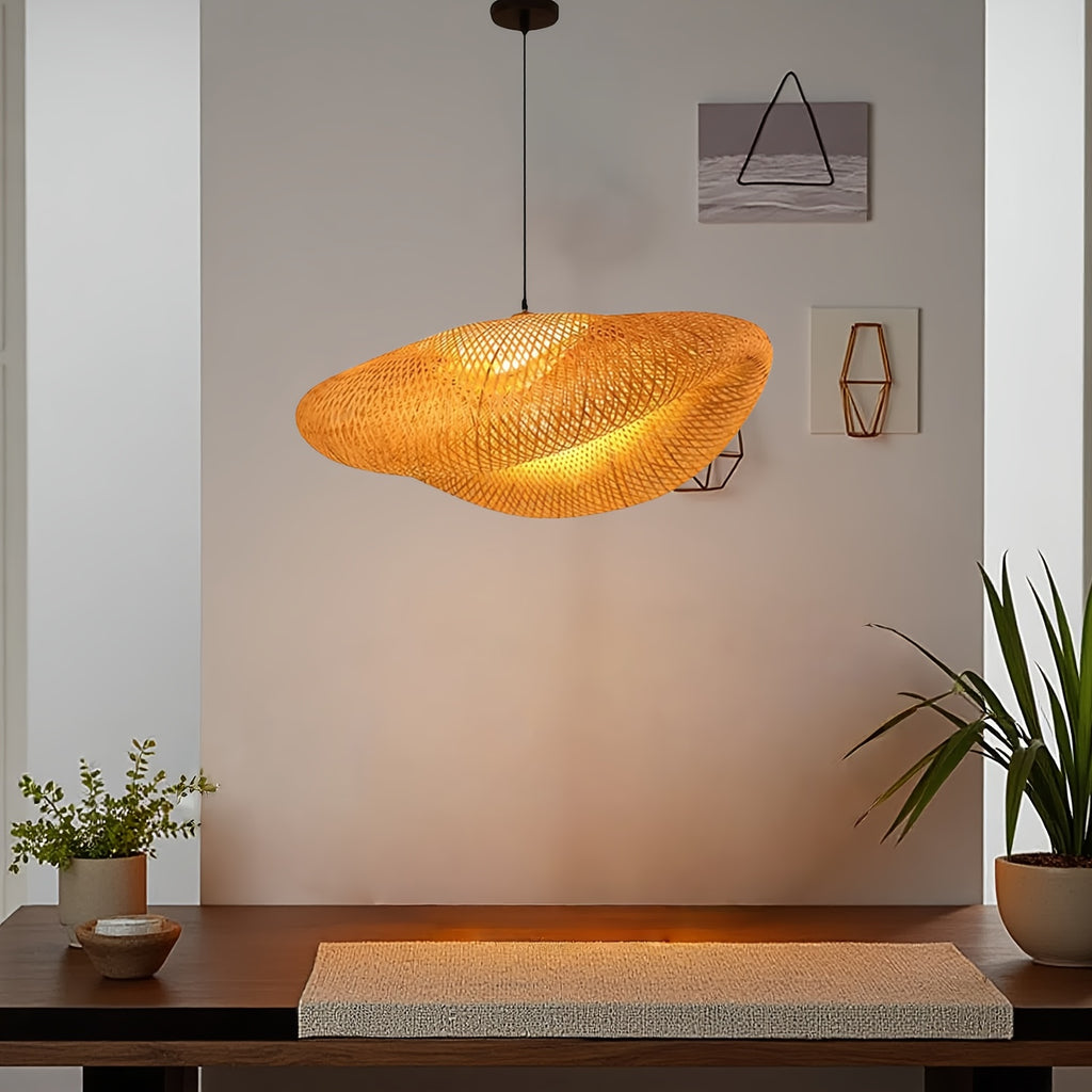 1 piece woven handmade pendant light approx. 40 cm (bulb not included)