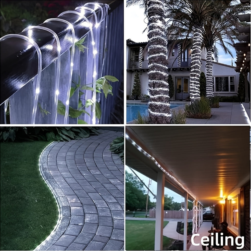 LED tube light, tubular light string, fairy light tube, DIY decorative light, USB powered, remote control, 8 lighting modes, adds ambiance to Christmas trees, parties, Christmas, carnivals, weddings, anniversaries, birthdays and other scenes